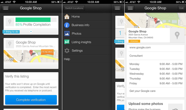 Google Places for Business iPhone Application