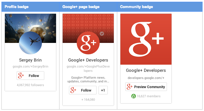 Google Plus Badges