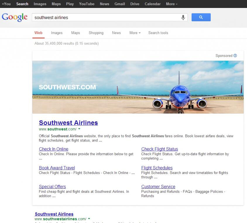 Large Google Banners Branded Search