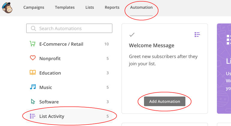 Mail Chimp: Add Automation