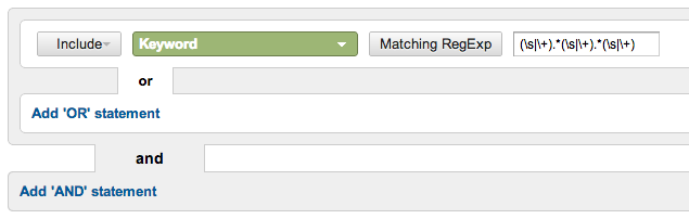 Google Analytics Long-Tail Advanced Segment